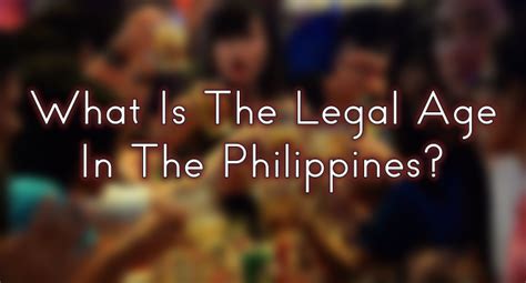 legal age in philippines